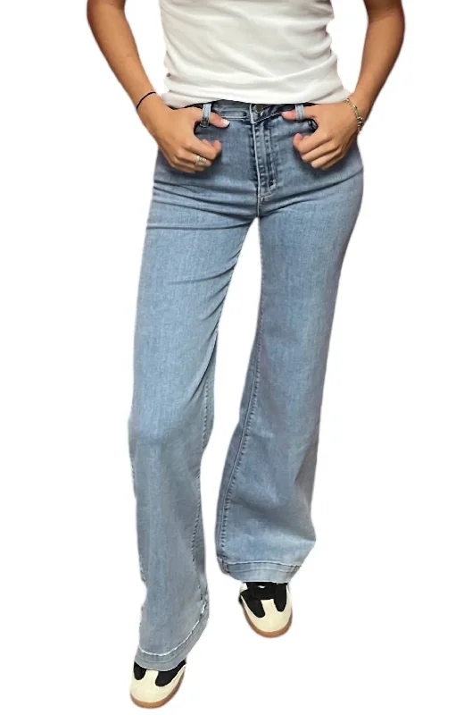 Women's Comfortable Apparel Jesse High Rise Wide Leg Jeans In Blue