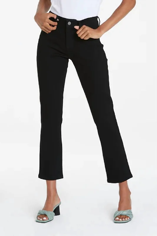 Women's Formal Apparel Blair Mid Rise Straight Ankle Jeans In Black Arrow