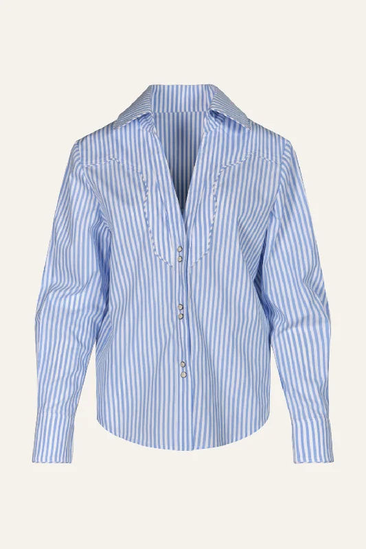 Women's Resort Garments Stripes Hacia Puerto Shirt