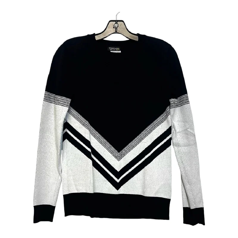 Sweater By Top Shop In Black White, Size: 4