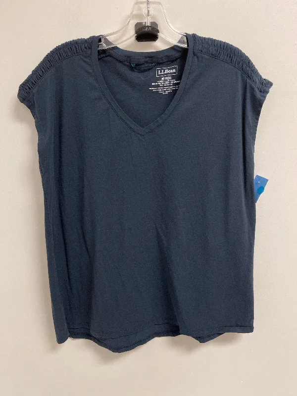 Top Short Sleeve By L.l. Bean In Blue, Size: M