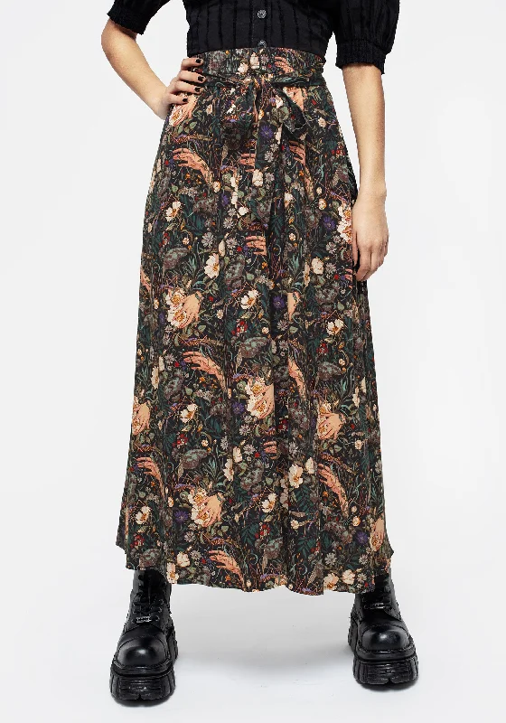 Affordable Women's Garments Ophelia Viscose Tie Waist Midaxi Skirt