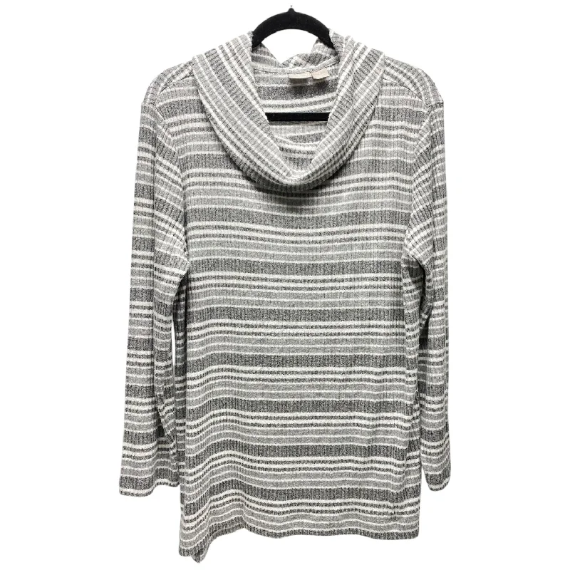 Sweater By Zenergy By Chicos In Striped Pattern, Size: L