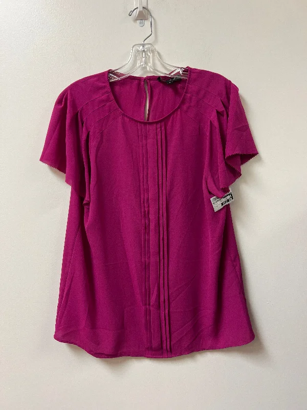 Top Short Sleeve By Banana Republic In Purple, Size: S