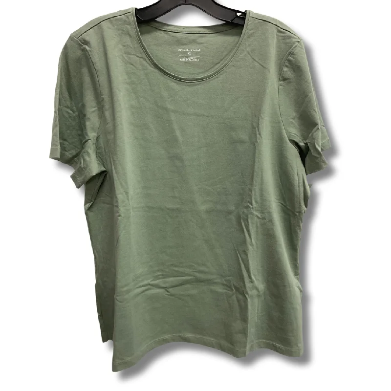 Top Short Sleeve Basic By Christopher And Banks In Green, Size: Xl