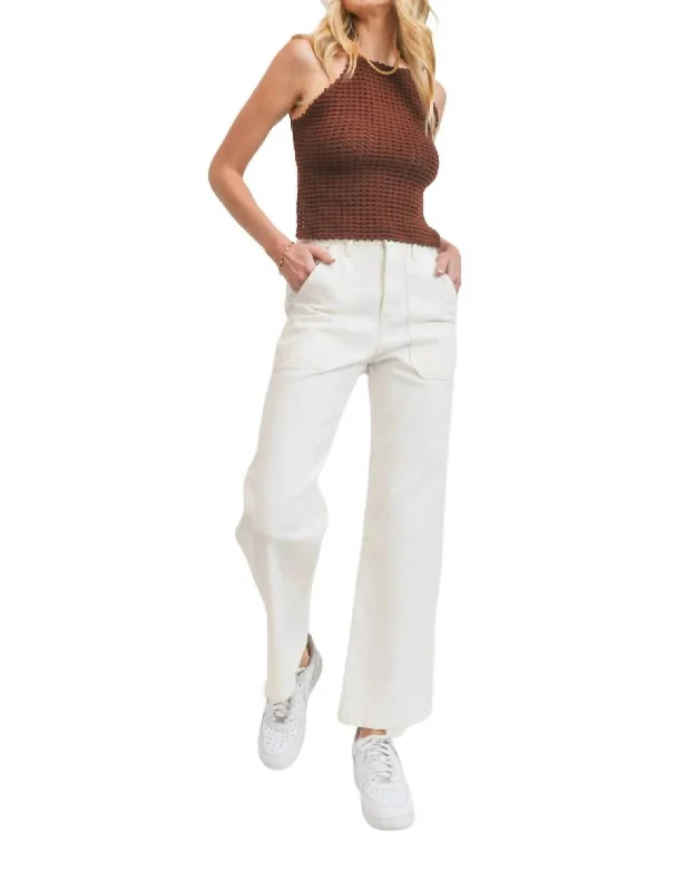 Women's Attire Carpenter Jeans In Off White