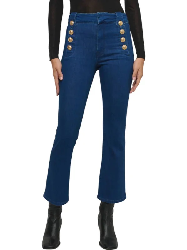 Elegant Clothing For Women Robertson Crop Flare Jeans In Dark Wash