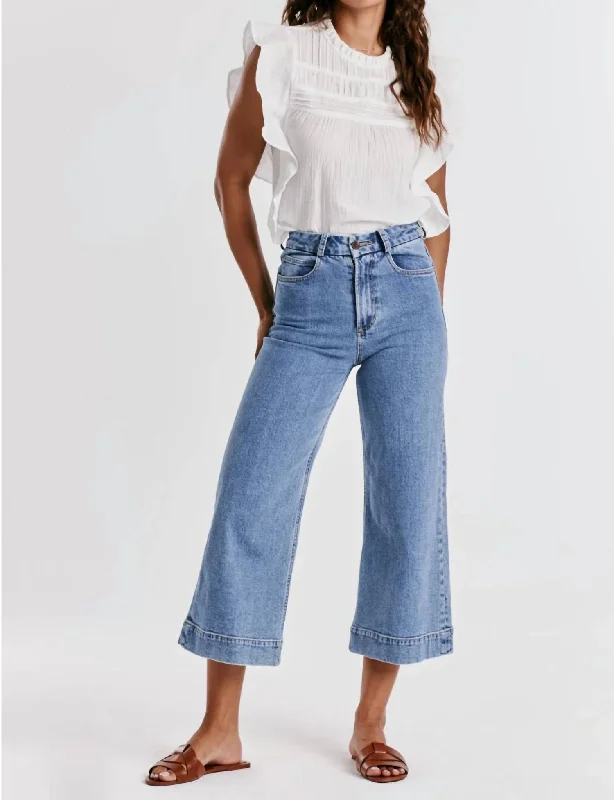 Comfortable Women's Attire Aubrey Wide Leg Cropped Jean In Sheridan