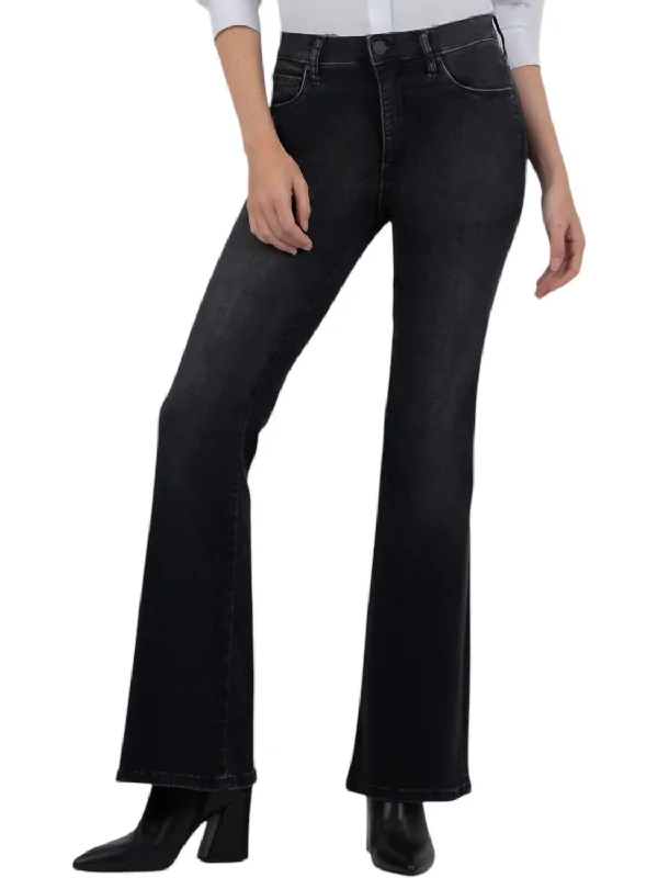 Women's Comfy Attire For Lounging Ana High Rise Flare Jeans In Washed Black Multiplicity