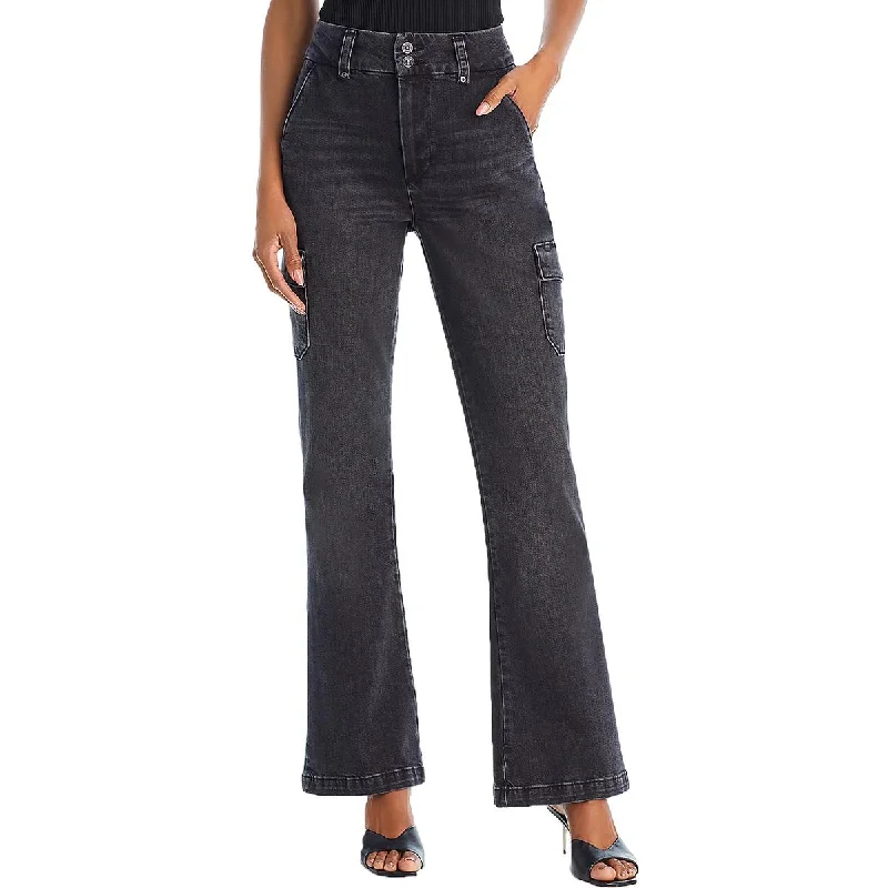 Women's Vacation Attire Dion Womens High Waist Denim Cargo Jeans