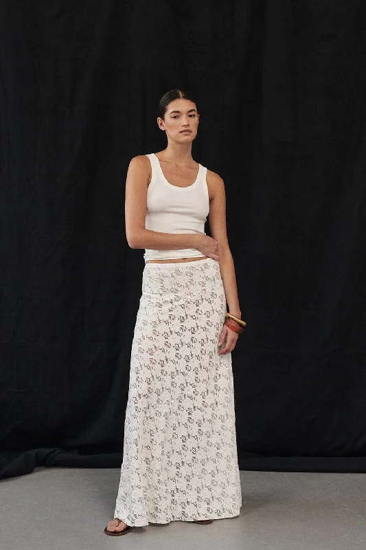 Women's Fashion-Forward Apparel LOULA WHITE LACE SKIRT