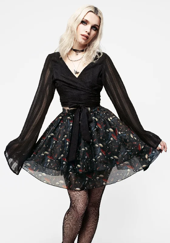 Stylish Clothes For Women Amanita Organza Layered Mini Skirt