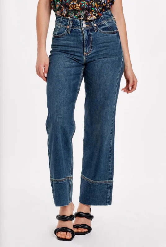 Women's Luxury Attire Gunnar Wide Leg Jeans In Gysun