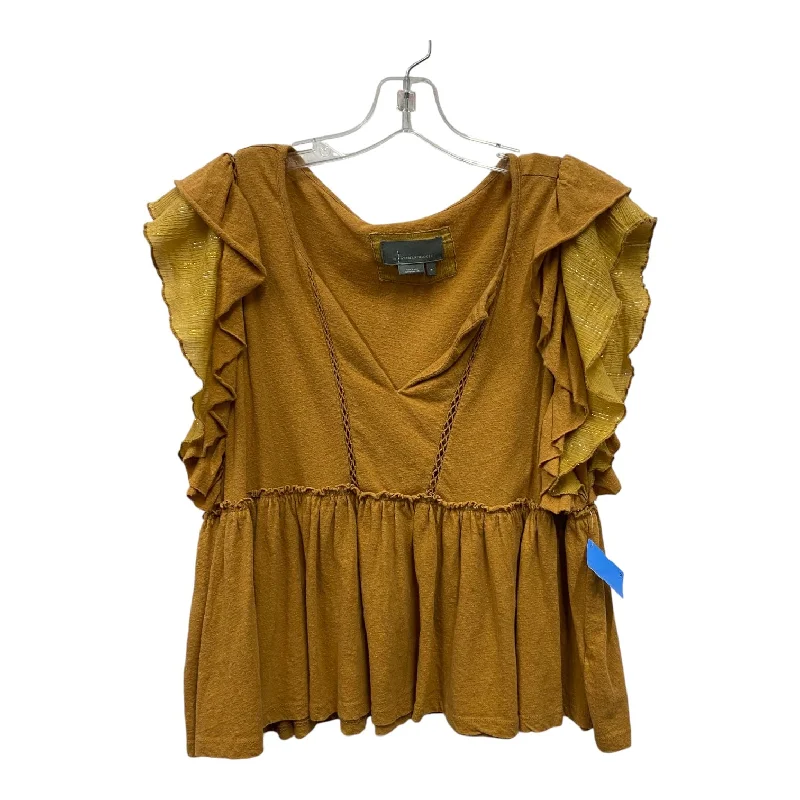 Top Ss By Anthropologie In Brown, Size:M