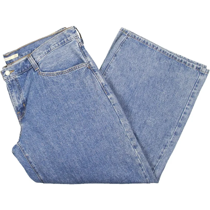 Women's Travel Garments Plus Take Chances Womens Denim Baggy Wide Leg Jeans