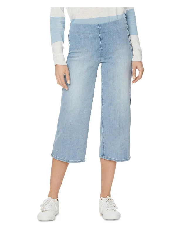 Women's Seasonal Attire Womens Denim Wide Leg Capri Jeans