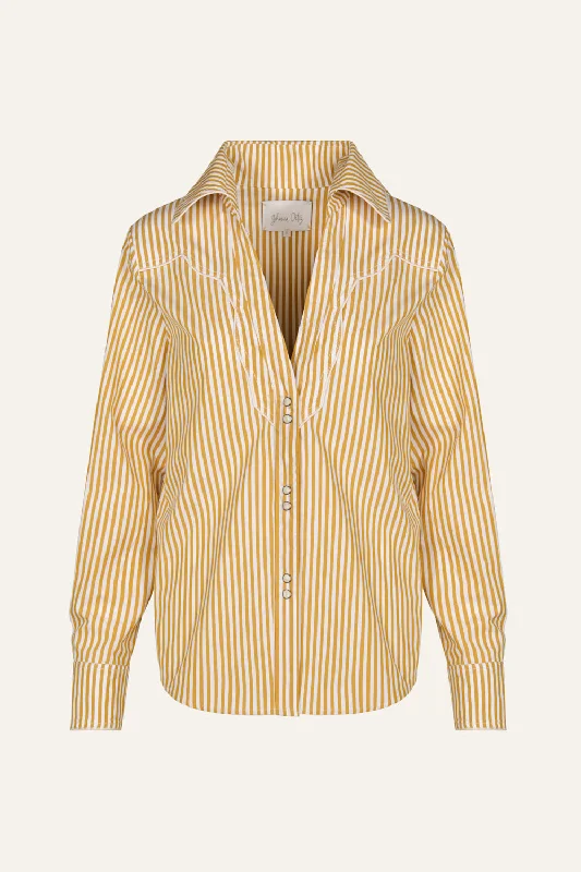 Women's Vacation Garments Stripes Hacia Puerto Shirt