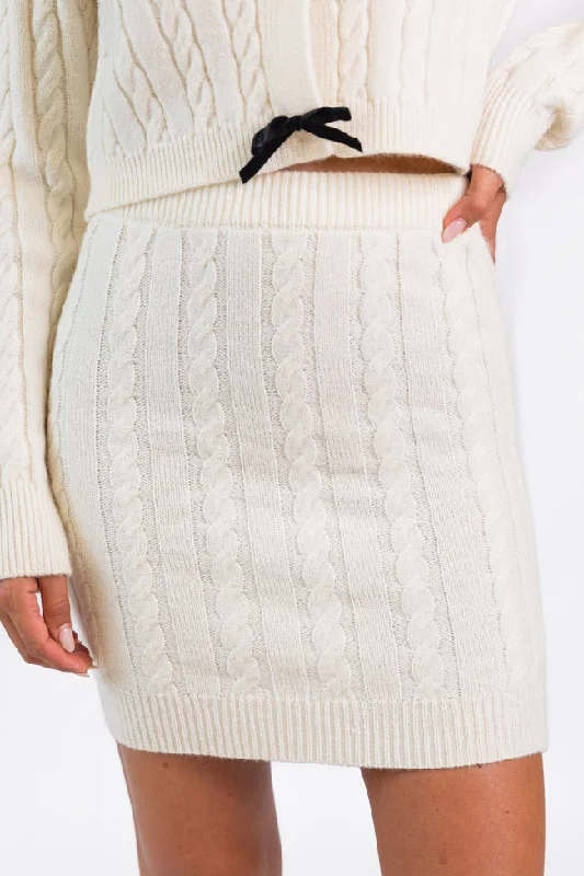 Charming Women's Garments There's Always Hope Cable Knit Mini Skirt FINAL SALE