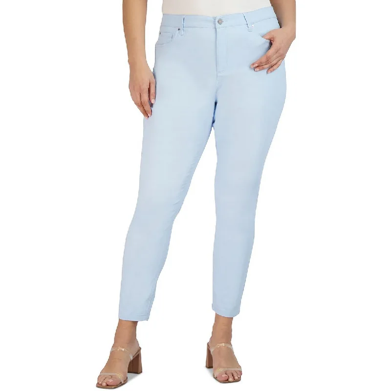 Affordable Luxury Women's Apparel Plus Womens Shaping Mid-Rise Colored Skinny Jeans