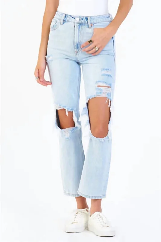 Women's Holiday Apparel Jody High Rise Crop Destroyed Straight Jean In San Jose