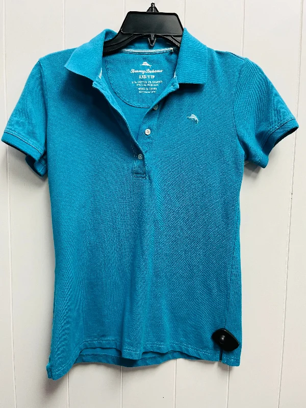 Top Short Sleeve By Tommy Bahama In Blue, Size: Xxs