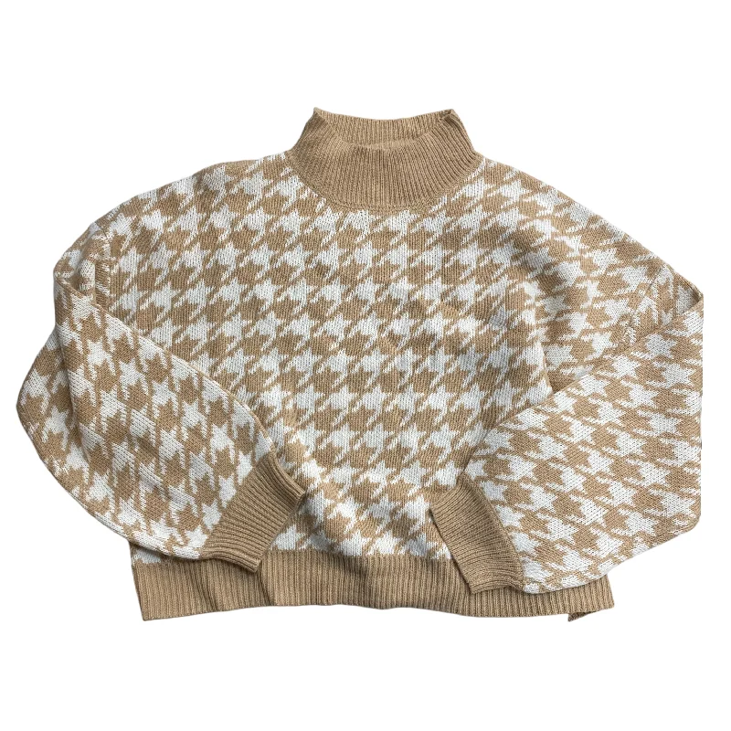 Sweater By New York And Co In Tan & White, Size: L