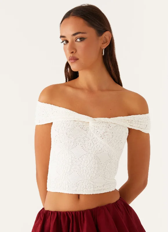 Formal Attire For Women Meryll Twist Top - White