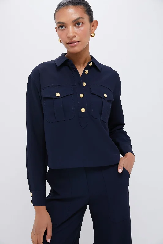 Affordable Women's Apparel Navy Colvin Top