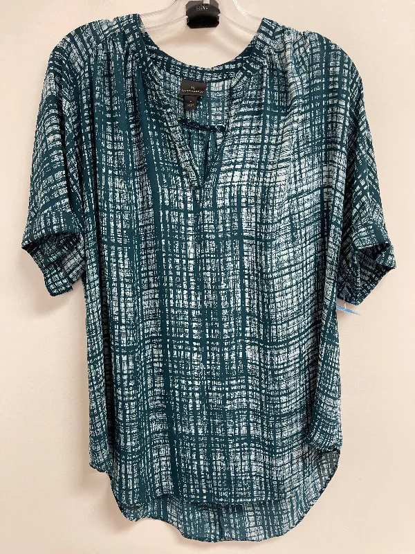 Top Short Sleeve By Worthington In Green, Size: L