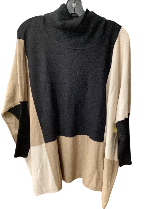 Sweater By Cme In Black & Cream, Size: Xl