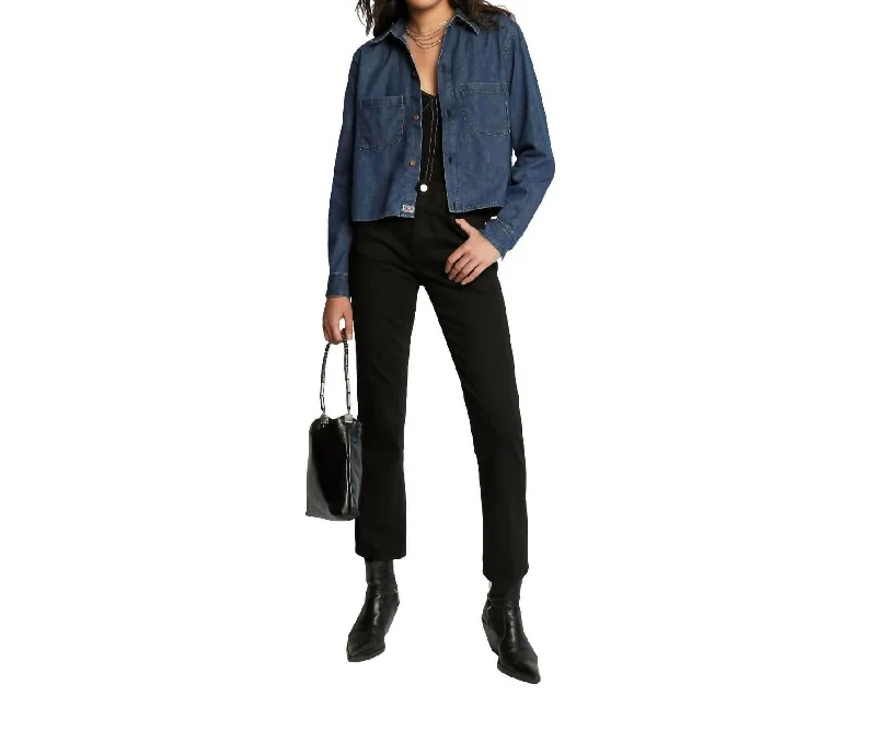 Women's Office Outfit Burn Denim Jean In Infinity