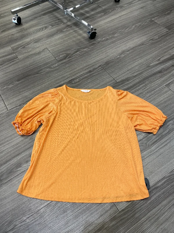 Orange Top Short Sleeve Lc Lauren Conrad, Size L