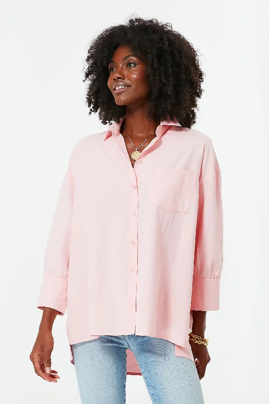 Women's Vacation Garments Pink Adair Boyfriend Shirt