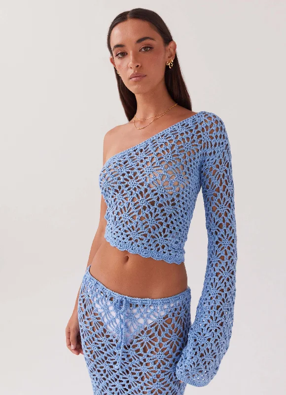 Sustainable Fashion Clothing For Women Merliah Crochet Top - Blue