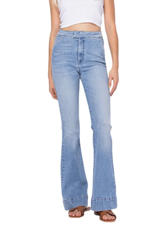 Women's Plus-Size Attire Farrah Ultra Flare Jeans In Light Wash