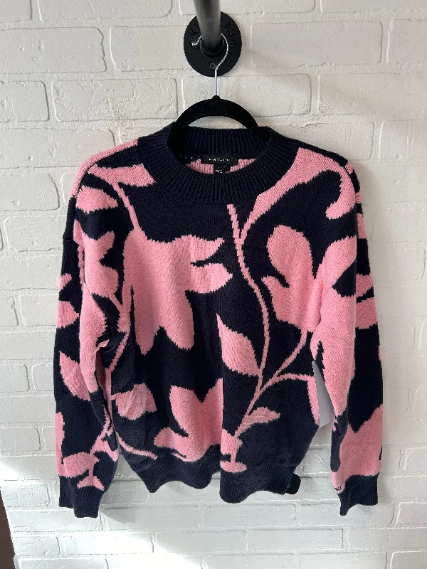 Sweater By Talbots In Blue & Pink, Size: L