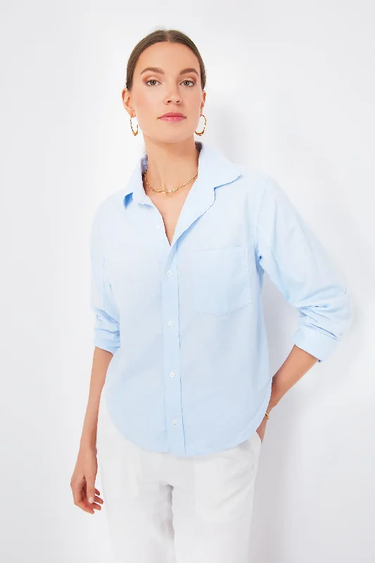 Women's Everyday Garments Oxford Blue Kayla Shrunken Shirt