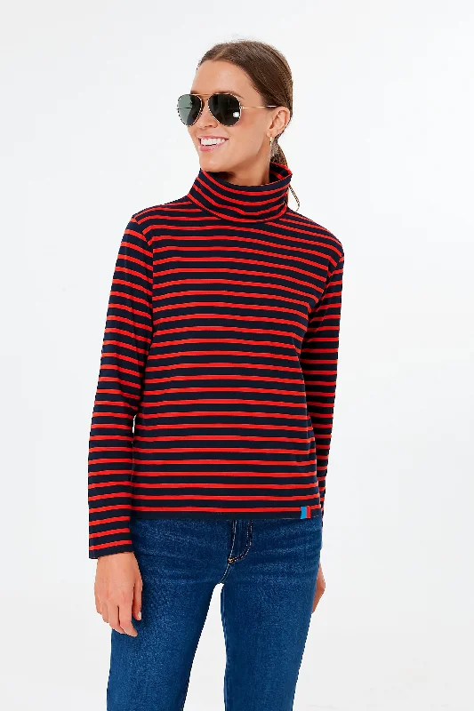 Women's Clothing For Outdoor Events The Turtleneck Navy Poppy