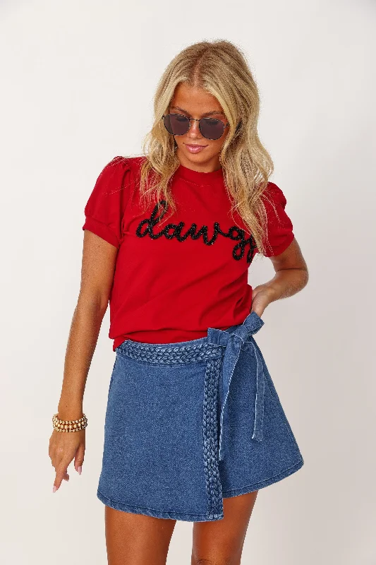 Women's Trendy Casual Outfit SALE - The Glitter Script Shirt Georgia