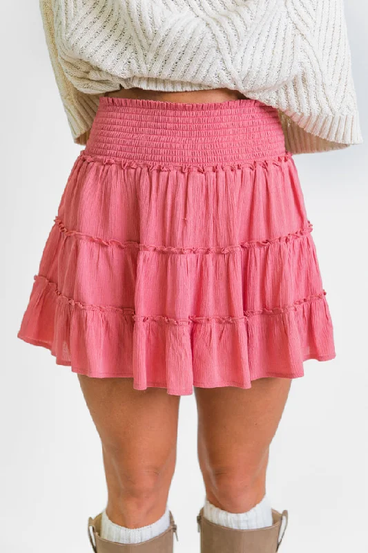 Women's Activewear Outfit Through The Garden Rose Solid Mini Skort FINAL SALE