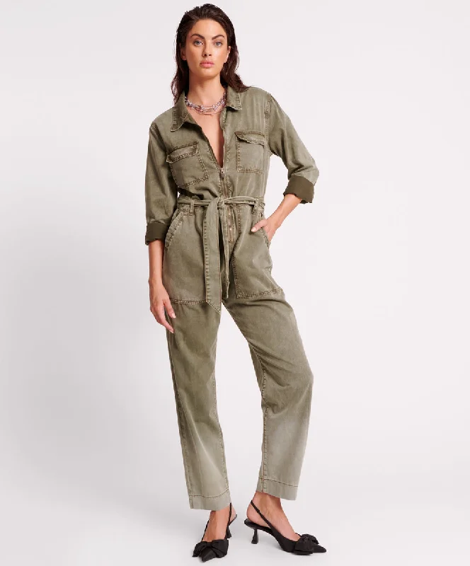 Comfortable Lounge Clothing OLD KHAKI CLAUDIA OVERALLS