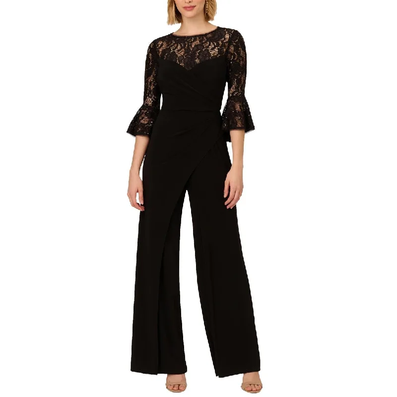 Women's Resort Garments Womens Jersey Lace Jumpsuit