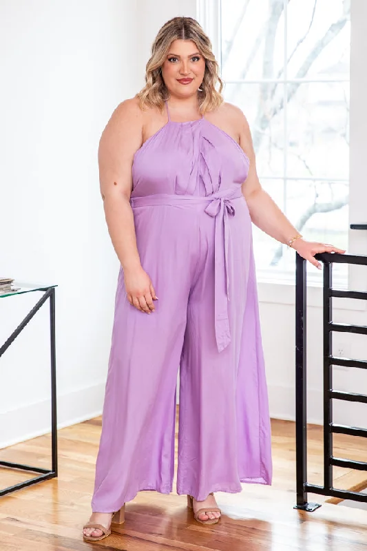 Timeless Women's Apparel Cater To You Lavender Halter Jumpsuit FINAL SALE