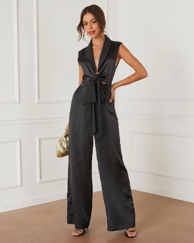 Women's Travel Attire Turner Satin Sleeveless Jumpsuit