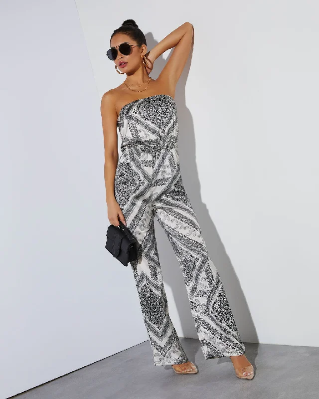 Women's High-Fashion Outfit Meadow Strapless Jumpsuit