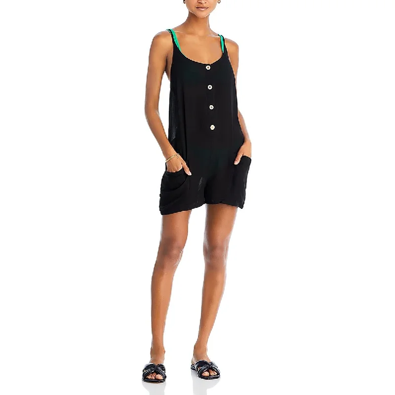 Elegant Women's Evening Garments Womens Solid Cover Up Romper