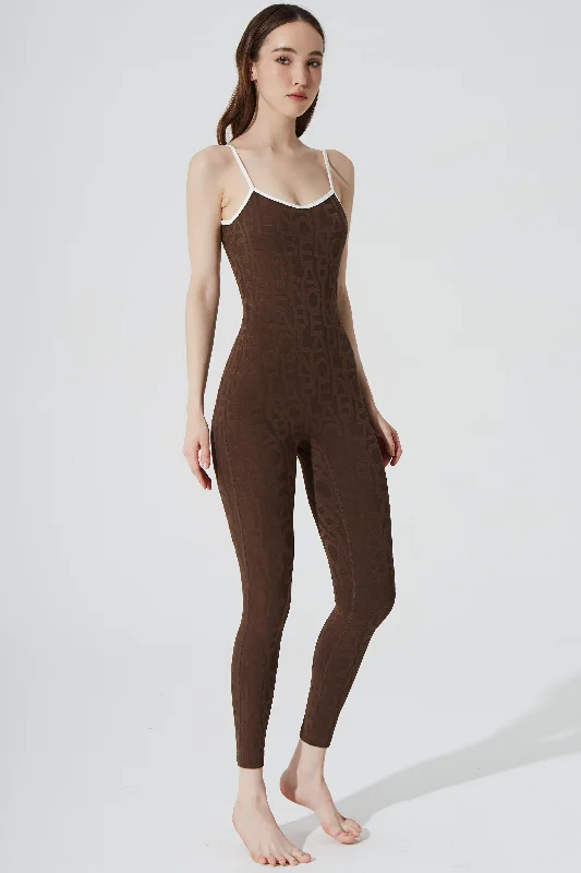 Women's Casual Wear Clothing Classic Coeur Del Jumpsuit 3D - Chocolate