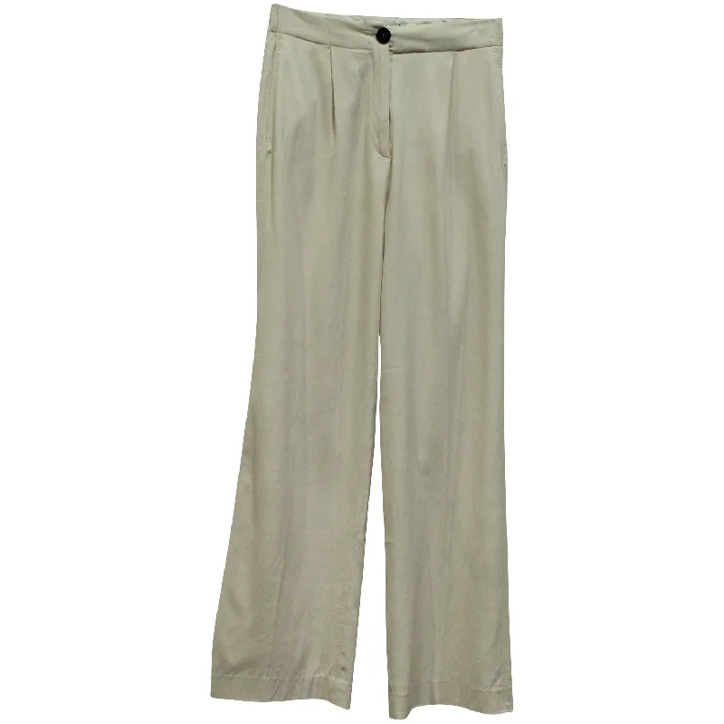 Women's Clothes For Special Occasions Ba&Sh Wide Leg Trousers in Nude Cotton