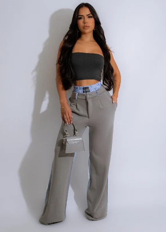 Tailored Clothing For Women Full Of Love Denim Pant Grey