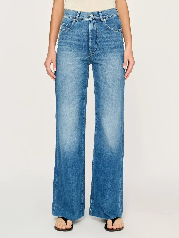 Women's Relaxed Outfit Hepburn Wide Leg Jeans In Driggs